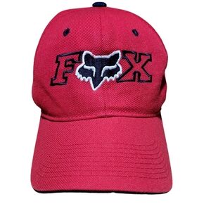 Fox Racing Red Embroidered Strapback Adjustable Hat. *EUC*